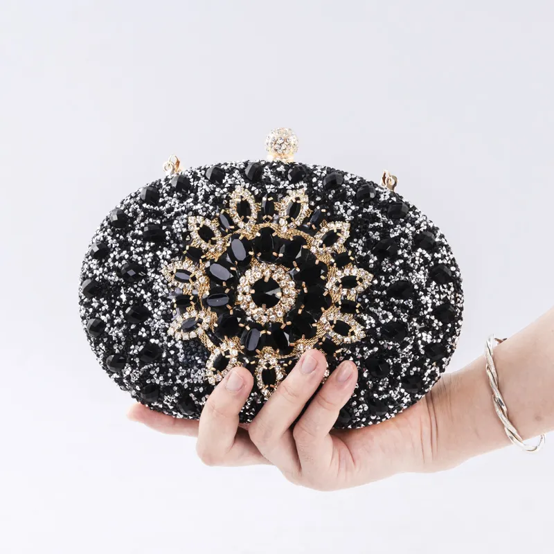 Europäische und amerikanische Damen handtasche Bankett Luxus Damen Kristall blume Diamant Strass Abend Clutch Taschen für Frauen
