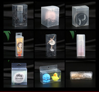 Boîte d'emballage en plastique PVC transparente pliable imperméable rectangulaire personnalisée avec logo pour animaux de compagnie et cosmétiques