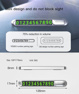 Targa Temporanea per Parcheggio Auto in Lega di Zinco con Numero di Notifica per Telefono Cellulare - Product Image 4