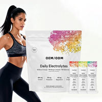 Poudre d'électrolytes personnalisée OEM sans sucre, conditionnée individuellement, 30 sachets, supplément d'hydratation en poudre d'électrolytes
