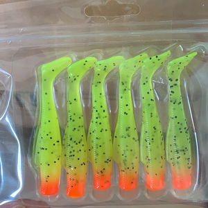 FJORD Custom 80mm 5.0g T-Tail in plastica morbida <span class=keywords><strong>esca</strong></span> <span class=keywords><strong>artificiale</strong></span> per la pesca sul fiume 6 pz/borsa in <span class=keywords><strong>Silicone</strong></span> - Product Image 6