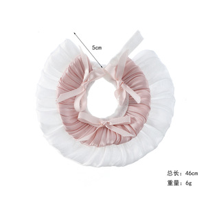 ผ้าพันคอซาตินมุกสไตล์พรีปปี้พร้อมโบว์ผูกสำหรับสัตว์เลี้ยง - Product Image 4