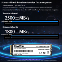 Disque SSD M.2 NVMe 128 Go 256 Go 512 Go 1 To Haute Vitesse pour Ordinateur de Bureau et Portable - Accessoires Électroniques