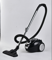 Aspirateur à canister léger, forte aspiration 18Kpa, grande capacité 2L avec sac collecteur de poussière pour sols durs et tapis à la maison