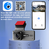 Nouvelle boîte noire de voiture 4K avec écran tactile IPS, Wi-Fi, vision nocturne, GPS intégré, surveillance de stationnement 24h/24, caméra avant/arrière et capteur G