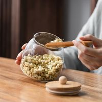 Set Stoples Kaca Tahan Lembab untuk Makanan dengan Tutup Geser Kedap Udara Ramah Lingkungan Tahan Lama Buatan Tangan untuk Penyimpanan Kulit Jeruk