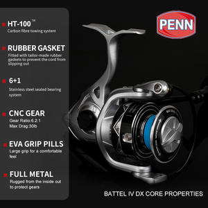 Mulinello da Spinning PENN Quarta Generazione DX per Pesca in Mare e da Barca, Interamente in Metallo, Luya Big Ocean Arata, Rapporto di Trasmissione 5.2:1, Mulinello da Pesca per Mano Sinistra - Product Image 2