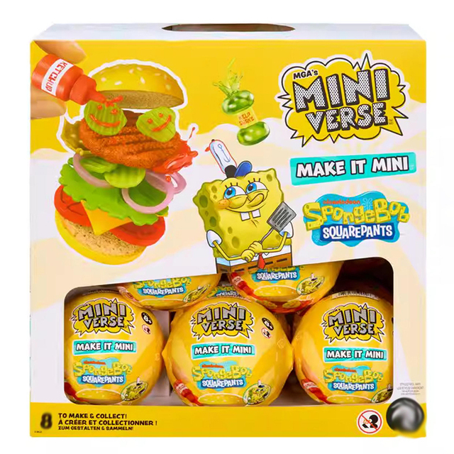 MGA Mobile Universe Workshop SpongeBobs SquarePantss 599296 Patty Surprise Capsule Original Genuine DIY Collectible Toy