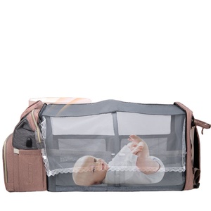 Mochila de Fraldas Impermeável Personalizada para Bebês com Estação de Troca, Bolsa de Fraldas com Grande Capacidade para Mamães - Product Image 1