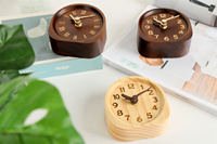 Horloge créative en bois massif, silencieuse, pour la maison, le bureau, la table, le bureau