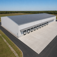 Structure en acier durable, entrepôt conforme à la norme EN 1090, atelier métallique préfabriqué résistant aux intempéries, garage, hangar, bâtiment industriel