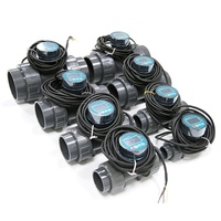Débitmètre numérique ZJLCD pour piscine et réservoir, sortie impulsionnelle + transmission de données RS485, 10-30VDC, capteur de débit de liquide acide/alcalin