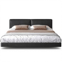 Ensemble de lit flottant de style moderne avec base en bois pour projets de chambres d'hôtel et d'appartements
