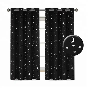 Nursery portatile bambini luce oscurante tende di blocco cieco in nero oscuranti tende per finestre camera da letto - Product Image 1