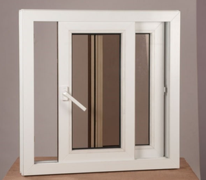 Fenêtre coulissante horizontale série <span class=keywords><strong>80</strong></span> en PVC vinyle avec moustiquaire en acier inoxydable, double vitrage trempé, revêtement Low-E, blanc, garantie 2 ans - Product Image 4