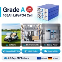 Cellule de batterie LiFePO4 3,2 V 105 Ah, cellule prismatique LFP, haute densité énergétique pour système de stockage d'énergie solaire
