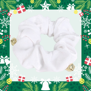 Coleteros de Terciopelo Navideños con Mini Campanas, Lazos para el Cabello de Tela Sencilla, Coleteros Versátiles para Cola de Caballo, Accesorios para el Cabello de Mujer para Invierno - Product Image 5