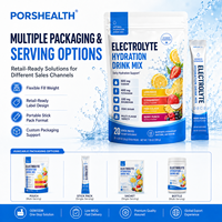 Fabricant de poudre d'électrolytes, étiquette privée OEM, supplément d'hydratation, vitamines, 90 g, durée de conservation de 24 mois, formule et saveur personnalisées
