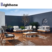 Ensemble de meubles de jardin en métal et corde, moderne, durable, pour patio et extérieur