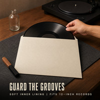 Pochette intérieure pour disque vinyle de 12 pouces, protection en papier pour les rainures, housse pour album LP, sac pour collection de disques