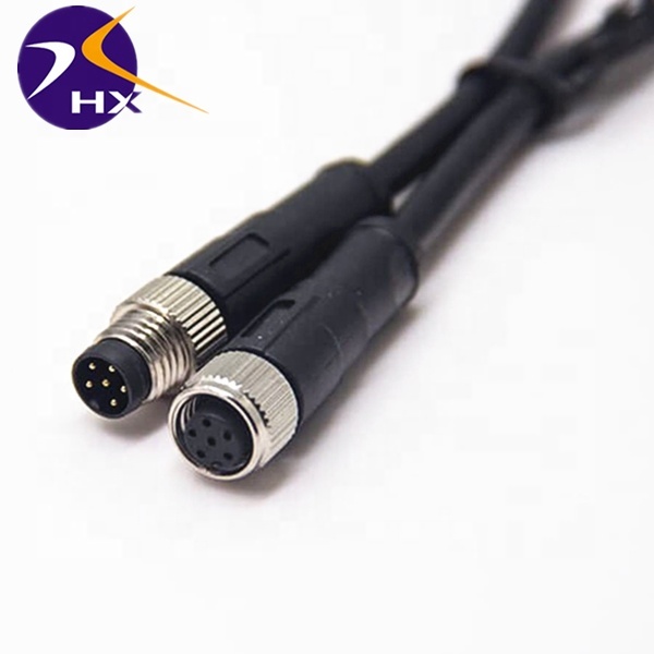 Waterproof Ip67 Electrical Pvc Shielded Cable M8 4 6 Pin Male To Female Aviation Sensor Circular Connector M8 Connector Cable
