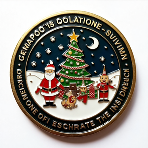 Personalisierter Hersteller für Benutzerdefinierte Challenge Coins aus 3D Zinklegierung, Gold- Silber-Beschichtetem Metall Emaille für Sammelzwecke und Weihnachts-Münzen - Product Image 4