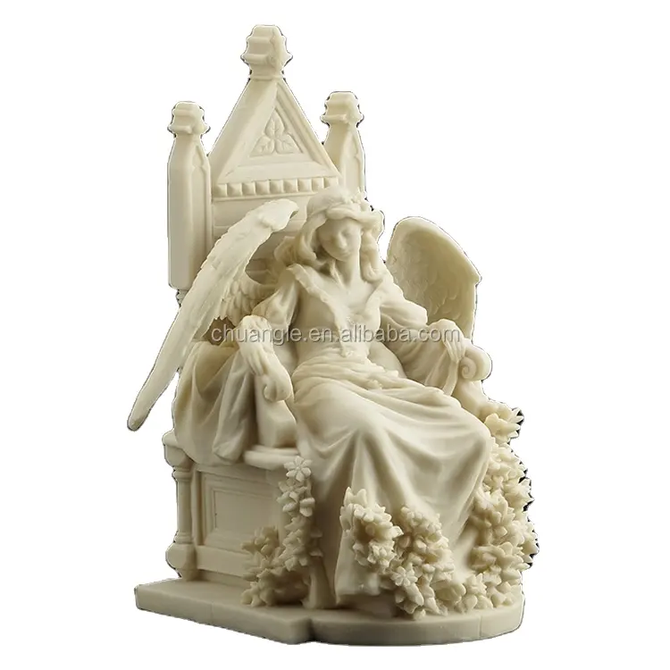 Escultura de resina de alta qualidade escultura em poliresina de bebê anjo fada em resina personalizada