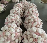 40-70cm Große Weiße Künstliche Seidenrosen-Blumenkugel Hochzeits-Tischdekoration Moderne Handgefertigte Tischdekoration für Veranstaltungen und Partys