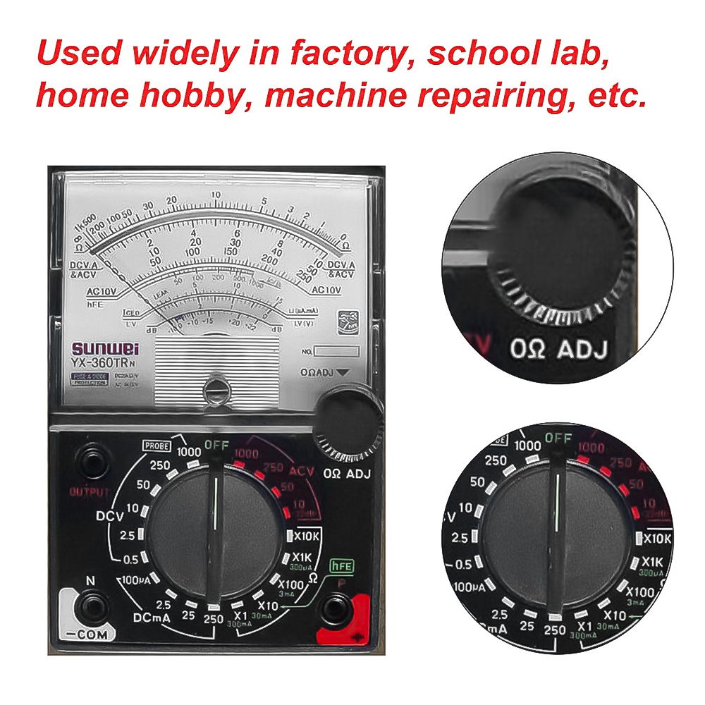 Analoges Multimeter – AC/DC Spannung, Strom, Ohm, Produktbild-Vorschau 3