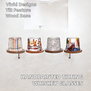 Машина ASKD сделала прозрачные бокалы для вина с деревянной основой, емкость 150 мл, классический дизайн - Product Image 2