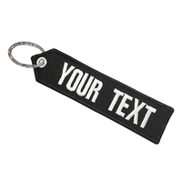Porte-clés brodé personnalisé, fabrication OEM, vente en gros, tout logo, texte, étiquette tissée, breloque de sac en vrac, directement du fabricant