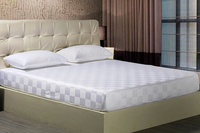 Parure de lit de luxe en satin de coton égyptien à rayures, ensemble de draps, housse de couette 100 % coton