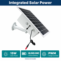 Système Solaire Compact 15W avec Batterie NMC 88,8Wh, PWM, Étanchéité IP65, Silicium Monocristallin pour Surveillance Extérieure à Faible Consommation
