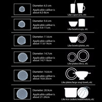 Lot de 6 couvercles en silicone réutilisables avec joint extensible pour canettes de bière, verres, tasses à café, ustensiles