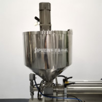 Machine de remplissage liquide Semi-automatique, Lotion cosmétique, eau, boisson, crème au miel, pâte à Piston