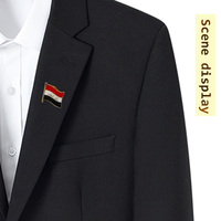 Broche en émail métallique époxy avec drapeau national irakien, collection de souvenirs, cadeaux, accessoires pour revers de veste