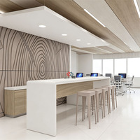 Comptoir de bar commercial incurvé en résine translucide LED illuminée sur mesure, comptoir de bar en acrylique à surface solide LED