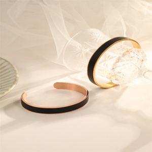 Fashion Jewelry <b>Bracelets</b> Bangles Stainless Steel <b>Leather</b> Cuff <b>Bracelets</b> Women - Product Image 5