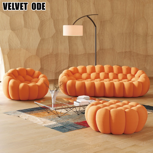 Canapé inclinable <span class=keywords><strong>Roche</strong></span> <span class=keywords><strong>Bobois</strong></span>, design moderne et luxueux, en forme de nid d'abeille, design incurvé, forme ovale, une place, confort moyen, coloré - Product Image 1