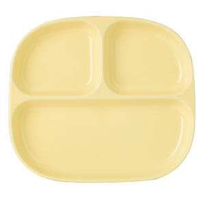 Assiette rectangulaire en porcelaine à trois compartiments, couleur unie, pour la restauration des adultes, cadeau personnel, usage hôtelier - Product Image 5