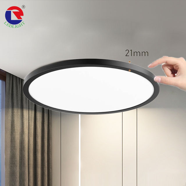 Ultra Thin Slim White 3000k/4000k/6000k 3CCT Dial Swith Dimming Tri-Proof Flush Mount Round Led Ceiling Lights