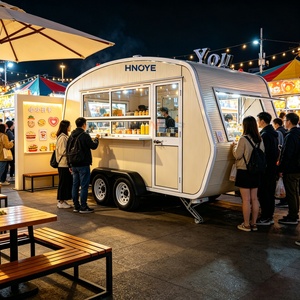 Remolque de Bar Móvil para Restaurante, Estándar Estadounidense, Vintage, para Postres y Bebidas Frías, Carrito de Comida Móvil - Product Image 6