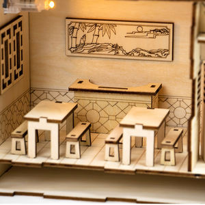 Benutzer definierte Bücherregal Dekor Handwerk Laser geschnittene hölzerne 3D-Buchecke für Geschenke - Product Image 5