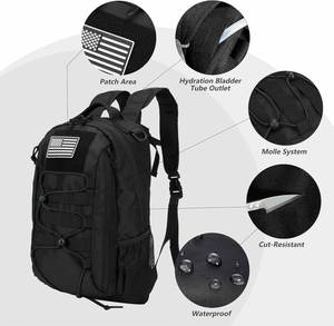 Mochila Táctica de Poliéster de 12L, Impermeable, para Exteriores, con Sistema MOLLE, Compacta, para Senderismo y Camping - Product Image 5