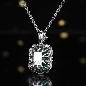 <b>Solid</b> 18K <b>Gold</b> 1.3ct Zambian Emerald <b>Pendant</b> GUILD Certified Set With 0.79ct Diamonds Gross Weight 2.45g luxury Jewelry <b>pendant</b> - Product Image 4