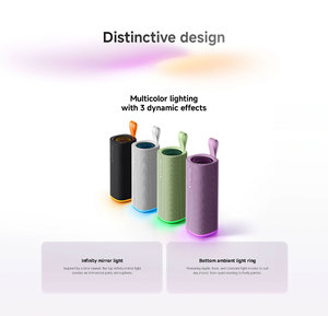 ลำโพงพกพา RGB สำหรับกิจกรรมกลางแจ้ง กันน้ำระดับ IPX7 ไร้สาย ฟูลเรนจ์ ขนาด 2 นิ้ว สีม่วง - Product Image 6