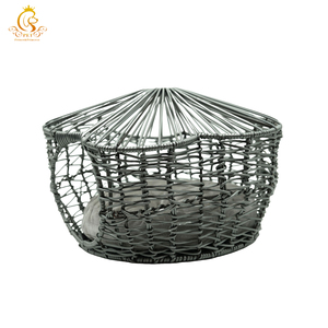 Lit pour chat en rotin écologique tissé à la main EUR VET, style moderne, panier pour chien et chat d'intérieur - Product Image 2