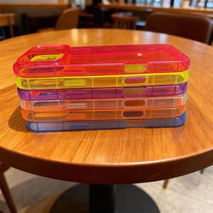 <span class=keywords><strong>Coque</strong></span> de téléphone personnalisée transparente en TPU avec bord coloré pour <span class=keywords><strong>iPhone</strong></span> 15 Pro Max, coques pour <span class=keywords><strong>iPhone</strong></span> 17 Pro Max, une couleur <span class=keywords><strong>rose</strong></span> néon - Product Image 4