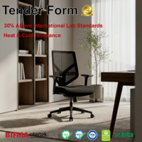 Chaise de bureau ergonomique en maille inclinable avec siège en mousse confortable, accoudoirs 3D, vérin à gaz classe 4, pour projets de bureaux d'entreprise, OEM, BIFMA