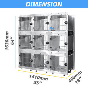 Lüks Modern petsdog köpek veteriner tıbbi hastane klinikler için evcil hayvan kafesi yüksek kalite İşlevli <span class=keywords><strong>Metal</strong></span> kapalı besleyici katı - Product Image 3